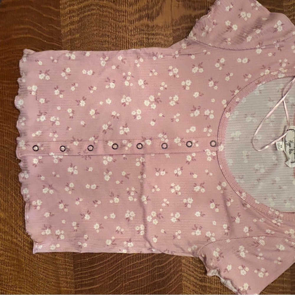 Hippie Rose Light Pink Floral Top